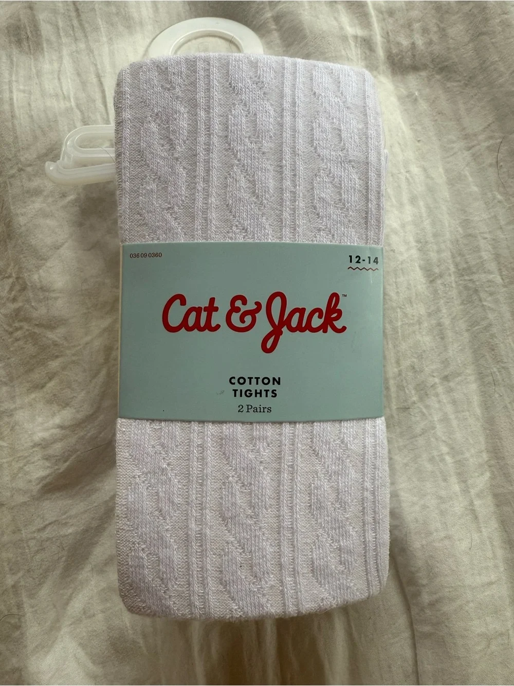Cat and Jack White Knit Tights NWT